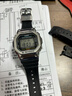 Mtin橡膠樹(shù)脂手表帶配件適用于Casio卡西歐G-SHOCK DW5600 GW-M5610 G-5600E小方塊表帶 黑色銀扣 16mm 曬單實(shí)拍圖