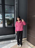 鴨鴨（YAYA）【王一博同款】鴨鴨羽絨服女2025新款秋冬休閑短款情侶厚外套YX 玫紅 【輕盈保暖/柔軟親膚】 M 110-130斤 曬單實(shí)拍圖