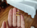 周六福（ZLF） 黃金耳釘女款足金森野玫瑰花耳飾夢幻森林系列 計價 一對-2.62g 曬單實拍圖