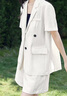 對白老錢(qián)風(fēng)萊賽爾亞麻西裝套裝女2025夏新款外套短褲松弛感兩件套 原麻米白 XL 曬單實(shí)拍圖