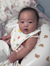 愛寶適口水巾嬰兒童圍嘴純棉寶寶口水兜全棉紗布幼兒小毛巾3條裝 S757 曬單實拍圖