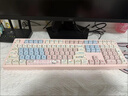 前行者M(jìn)T108奶糖兔子可愛(ài)機械鍵盤(pán)無(wú)線(xiàn)藍牙三模臺式筆記本電腦游戲電競辦公手機ipad通用外設女生高顏值 蠟筆小新【白色-三?！堪坠?紅軸【輕聲舒適】 曬單實(shí)拍圖