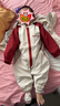G.DUCKKIDS小黃鴨童裝嬰兒連體衣春秋季新款嬰幼兒衣服男女寶寶外出服沖鋒衣 米紅拼色 80cm 80尺碼建議9-12個(gè)月 曬單實(shí)拍圖