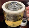奧特優(yōu)（AOTEYOU）迷你養生壺全玻璃辦公室一人用養生水壺燒水壺燉煮壺一體小型全自動(dòng)恒溫壺煮茶器花茶泡茶壺電燉杯 玉石白【機械款】旋鈕調節+全玻璃+多功能 0.6L 養生壺 曬單實(shí)拍圖