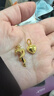 周大福爆閃魚(yú)鱗愛(ài)心黃金足金吊墜女(工費:280計價(jià))EOF1285 足金 約1.95g 曬單實(shí)拍圖
