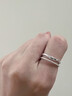 蔓笙999純銀雙層戒指女開(kāi)口戒輕奢小眾設計高級尾戒食指戒送女友禮物 999銀雙層戒指 曬單實(shí)拍圖
