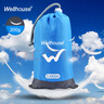 WELLHOUSE戶外防潮墊折疊帳篷地墊沙灘墊便攜收納袋帶地釘藍(lán)灰色1.4*2m 曬單實(shí)拍圖