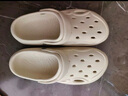 名創(chuàng)優(yōu)品（MINISO）洞洞鞋男女夏季外穿涼鞋防滑厚底踩屎感包頭涼拖鞋 白色+海洋星星 曬單實拍圖