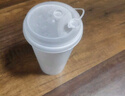 特美居奶茶杯一次性飲料杯500ml*20套 塑料咖啡杯帶蓋果汁杯子帶吸管 曬單實拍圖