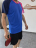 李寧（LI-NING）乒乓球服套裝男女同款羽毛球速干透氣運動(dòng)服短袖比賽服 鮮藍色 曬單實(shí)拍圖