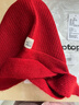 MMOPTOP紅色巴拉克拉法帽女秋冬季保暖毛線(xiàn)帽子圍巾一體連帽圍脖針織帽 曬單實(shí)拍圖