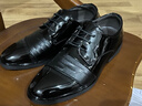 紅蜻蜓同款真皮男士皮鞋新款英倫商務(wù)正裝牛皮鞋內增高休閑防滑結婚鞋 【平跟】黑色 39 曬單實(shí)拍圖
