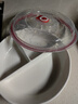 瓷然優(yōu)品陶瓷食堂打飯專(zhuān)用三分格隔飯盒減脂肥上班族微波爐餐飯碗盒一人食 8花邊三格深碗+蓋子-白瓷 曬單實(shí)拍圖