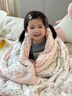 威爾貝魯（WELLBER）兒童防踢被子寶寶秋冬豆豆絨擁抱被嬰兒蠶絲蓋毯 綺夢(mèng)150*150cm 曬單實(shí)拍圖