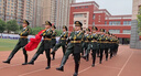 國旗班儀仗隊服裝學(xué)校護旗升旗儀式禮服學(xué)生國旗護衛隊儀仗服套裝 三道杠款12件套 均碼 男155 （適合90斤左右） 曬單實(shí)拍圖