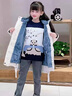 予彼 女童羽絨服中長(cháng)款修身2024棉服秋冬裝加厚羊羔毛外中大童洋氣派 曬單實(shí)拍圖