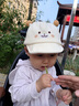 MINI TUTUYA嬰兒帽子秋冬男寶寶鴨舌帽小月齡春秋季新生兒女?huà)胗變赫陉?yáng)帽秋天 斑點(diǎn)萌寶-奶油米 46碼：帽圍（42-46cm）建議6-12個(gè)月 曬單實(shí)拍圖
