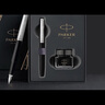 派克（PARKER）鋼筆 簽字筆 教師節禮物 生日禮物伴手禮AI定制賀卡 喬特復古黑墨水筆+福順禮盒 曬單實(shí)拍圖