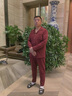 莫代爾男士純棉睡衣爸爸款中老年人長(zhǎng)袖家居服男春秋冬款紅色本命年套裝 88119 XL 140-160斤 曬單實(shí)拍圖