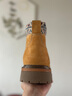 楓葉（leaveland）馬丁靴男冬季新品英倫風(fēng)經(jīng)典工裝靴子男耐磨防滑戶(hù)外休閑大黃靴 情侶款-黃棕色（皮鞋碼） 41 （男碼） 曬單實(shí)拍圖