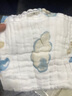 嫚熙（EMXEE）嬰兒紗布浴巾純棉寶寶新生兒童浴巾大尺寸洗澡包裹包巾 海底空間 110×110cm 曬單實(shí)拍圖
