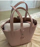 CHARLES&KEITH25秋新品簡(jiǎn)約通勤手提水桶包菜籃子包七夕禮物CK2-10151518 Cotton Candy Pink棉花糖粉 S 曬單實(shí)拍圖