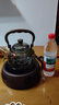 全度玻璃提梁壺家用小型電陶爐煮茶器燒水壺大容量保溫玻璃茶壺 提梁壺（煙灰色）+康米電陶 曬單實拍圖