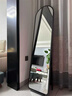 匠錦記全身鏡中古風(fēng)落地試衣鏡客廳臥室可靠墻可擺穿衣鏡高清浮法玻璃鏡 黑色50*160【支架款帶底座】 曬單實(shí)拍圖