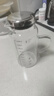 合慶高硼硅玻璃水杯帶刻度量杯帶蓋果汁飲料杯牛奶杯耐高溫家用喝水杯 加大號帶蓋 1000ml 曬單實(shí)拍圖