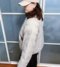 加拿大鵝（Canada Goose）【新品】Elba女士飛行員夾克羽絨外套大鵝羽絨服 2758WT 9432 石灰色 L 曬單實(shí)拍圖