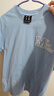MEDM潮牌基礎款短袖t恤男女同款夏季美式寬松復古五分半袖體恤衫 藍色（現貨） M 曬單實(shí)拍圖