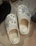 邦帛世洞洞鞋女夏季diy水鉆小熊外穿戶(hù)外沙灘鞋eva踩屎感軟厚底涼拖鞋 白色洞洞鞋【水晶熊兔】 40-41 【偏小一碼】跟高3cm 曬單實(shí)拍圖