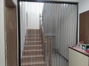 透明亞克力水晶板折疊門推拉門隱形免打孔廚房間客廳空調(diào)隔斷移門 白色-V面水晶板-擋空調(diào)油煙 曬單實(shí)拍圖
