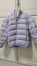 優(yōu)衣庫童裝男童女童高級輕型羽絨連帽外套帽子可拆卸471377 71 淺藍紫色 140 曬單實(shí)拍圖