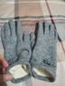 恒源祥觸屏手套羊毛新款冬季女士羊絨加絨加厚彈力針織保暖短款防寒手套 淺灰色加絨加厚觸屏款 均碼 曬單實(shí)拍圖