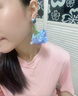 妙奕嘉藍色花朵耳環(huán)女海邊度假風(fēng)流蘇耳釘高級感氣質(zhì)耳飾小眾設計感耳墜 藍色玫瑰花長(cháng)款耳環(huán) 曬單實(shí)拍圖