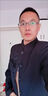 皮爾卡丹（pierre cardin）中山裝男立領(lǐng)修身韓版潮青年中國風(fēng)西裝男士套裝休閑西服唐裝外套 黑色【西服+褲子+馬甲+襯衫】送 2XL (135~150斤) 曬單實拍圖