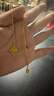 GRAYCEWODY老鳳凰999足金精致輕奢小眾設(shè)計(jì)四葉草貓眼轉(zhuǎn)運(yùn)珠吊墜鍍項(xiàng)鏈鎖骨 四葉貓眼項(xiàng)鏈老鳳凰金店款 曬單實(shí)拍圖