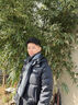 啄木鳥圍巾男秋冬新款百搭高級(jí)感圍脖保暖防風(fēng)護(hù)頸送男朋友生日七夕禮物 黑灰條紋 曬單實(shí)拍圖