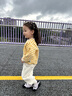 幼歌（YOUGE）嬰幼兒秋季新款童趣條紋保暖圓領(lǐng)衛衣寶寶加絨加厚上衣 黃色條紋（66-90肩開(kāi)扣） 90 cm 曬單實(shí)拍圖
