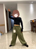 G.DUCKKIDS小黃鴨女童套裝春秋新款爵士舞服裝兒童街舞衣服女孩工裝褲兩件套 黑色T恤 120 尺碼5~6歲【110-120cm】 曬單實(shí)拍圖
