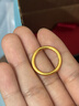 中國黃金（CHINA GOLD）素圈黃金戒指女足金古法光面閉口指環(huán)生日禮物送女朋友老婆 素圈戒指【金重約1g】光面版 【圈口11#】 曬單實(shí)拍圖