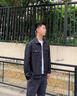 JASONWOOD品牌奢侈男夾克外套春秋款高檔輕奢翻領(lǐng)休閑牛仔襯衫褂子男裝上衣 黑色  [官方正品]  M [明星私服穿搭] 曬單實(shí)拍圖