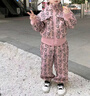 咭卡咭為女童秋季套裝衣服2025秋裝新款洋氣兒童長(cháng)袖外套小女孩運動(dòng)兩件套 皮粉色套裝 【衣服偏小拍大一碼】 140 cm 曬單實(shí)拍圖