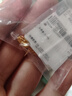 六桂福珠寶七夕禮黃金耳飾 拉絲方糖 5G足金耳釘耳環(huán)禮物女 FH0200346 2.85g 曬單實拍圖