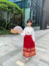 G.DUCK KIDS小黃鴨童裝漢服女童秋季2025新款女大童夏裝套裝馬面裙半裙兩件套 套裝 160 建議13~14歲(150-160cm) 曬單實拍圖