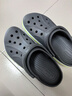 卡駱馳（CROCS）洞洞鞋貝雅卡駱班輕便耐磨一腳蹬休閑鞋|205089 石板灰/青檸綠-0GX 41 /42(260mm) 曬單實(shí)拍圖
