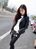 北杳真皮皮衣女小個(gè)子夾克加絨加厚機車(chē)小毛領(lǐng)顯瘦短款春秋薄款顯瘦 黑色薄款無(wú)毛領(lǐng) L[建議93-103斤] 曬單實(shí)拍圖