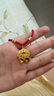 中國黃金（CHINA GOLD）平安鎖黃金項鏈男女足金吊墜長(cháng)命鎖掛墜教師節送生日禮物嬰兒寶寶 【今/次日達】平安鎖吊墜+4金珠【紅繩】約1.9g 曬單實(shí)拍圖