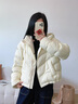坦博爾羽絨服女新款2025年秋冬短款潮流廓形時(shí)尚保暖防寒外套TB5330278D 奶芙米 S (160) 曬單實(shí)拍圖
